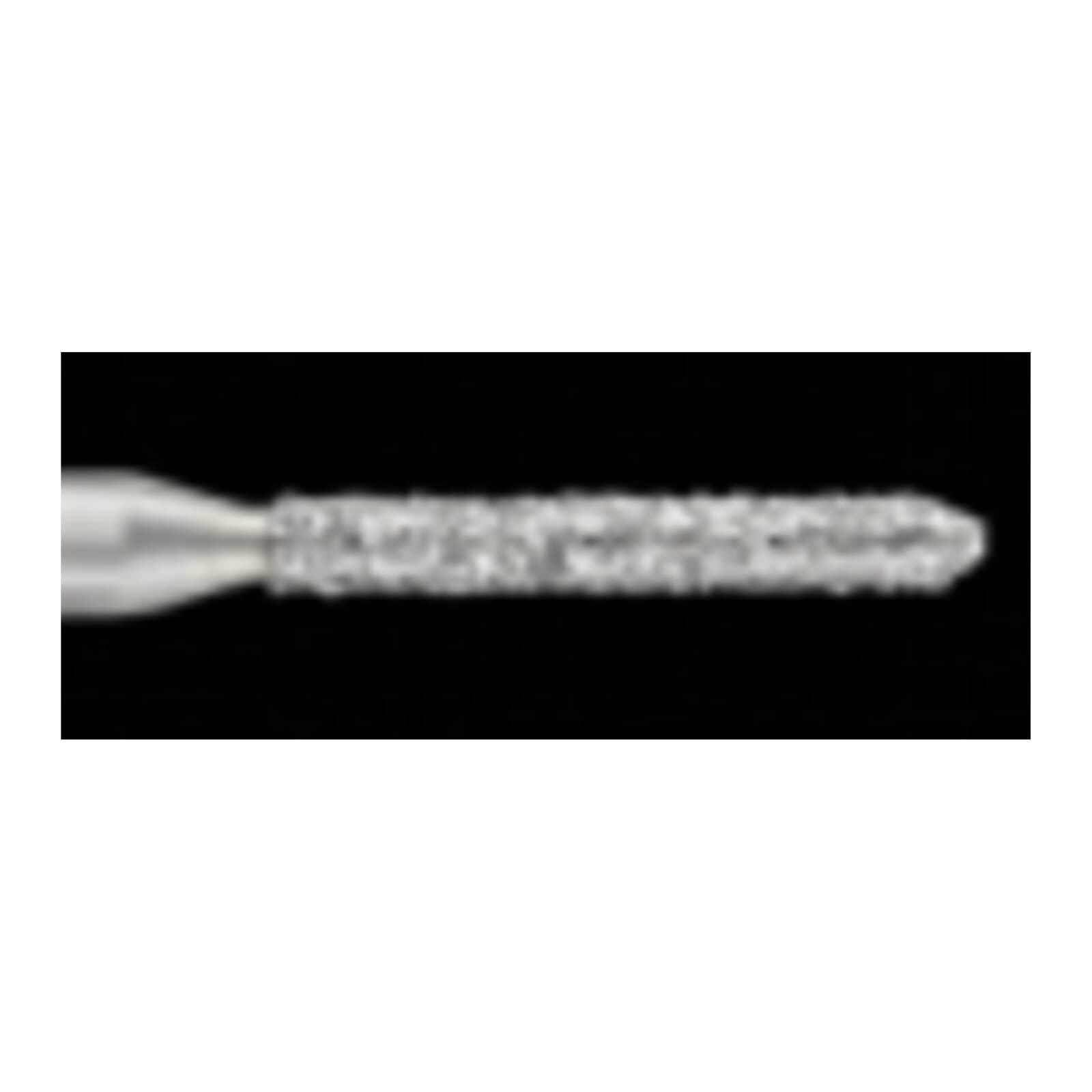 SS White Piranha® Single Patient Use Diamond Bur, Modified Beveled Cylinder, Fine Grit, Friction Grip, #878-012F, 1.2 mm Diameter, 25/Pkg thumbnail 2