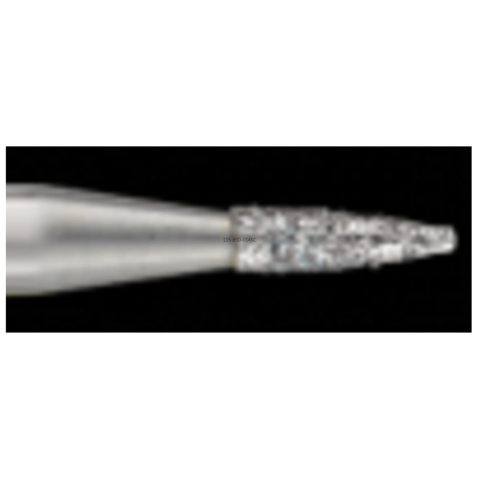 SS White Piranha Single Patient Use Diamond Bur, Flame Shape, Medium Grit, Friction Grip, #860-010M, 1.0 mm Diameter, 25/Pkg thumbnail 2