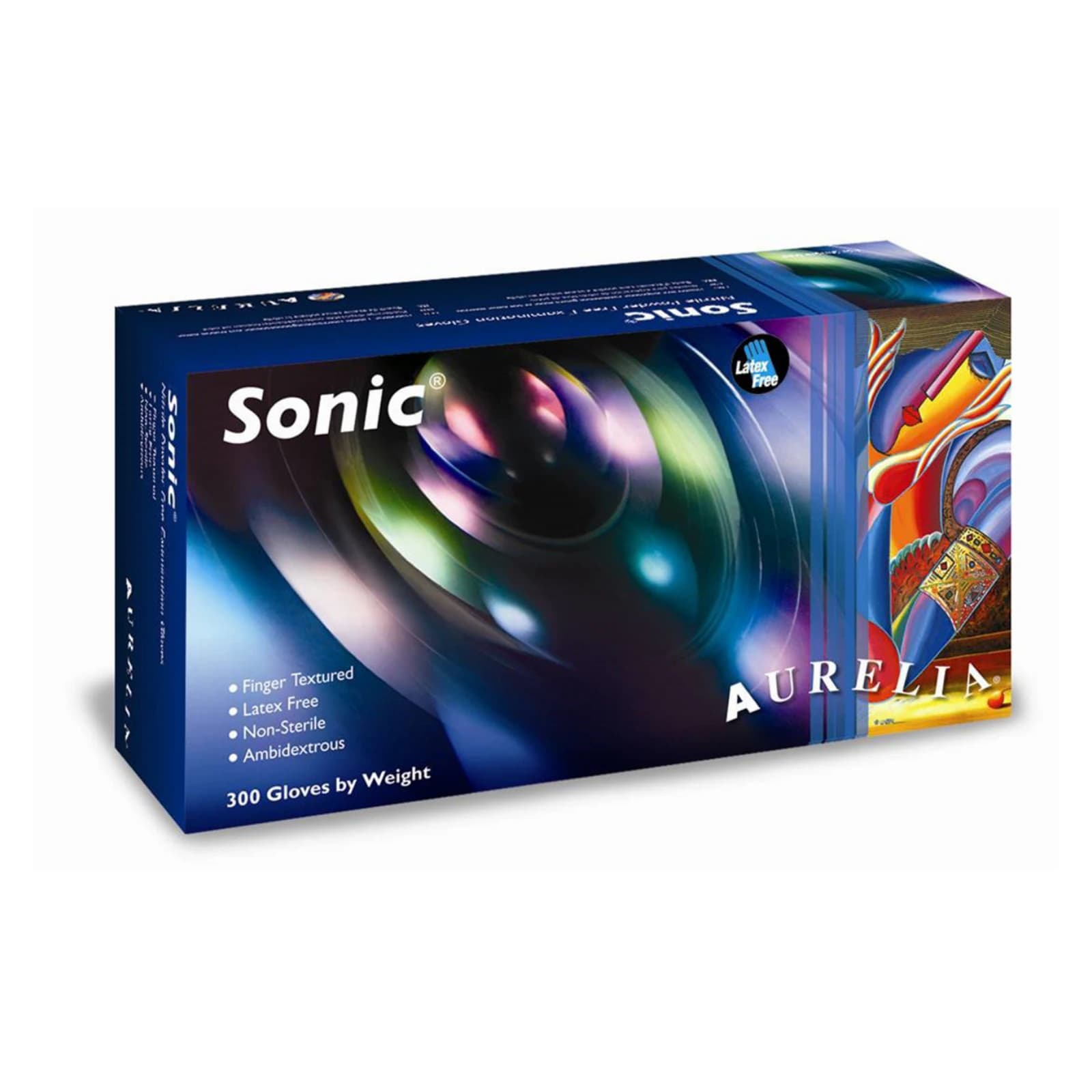 Aurelia Sonic Nitrile Exam Gloves, Powder-Free, Non-Sterile, Medium, Indigo Blue, 300/Box, 93777 thumbnail 4