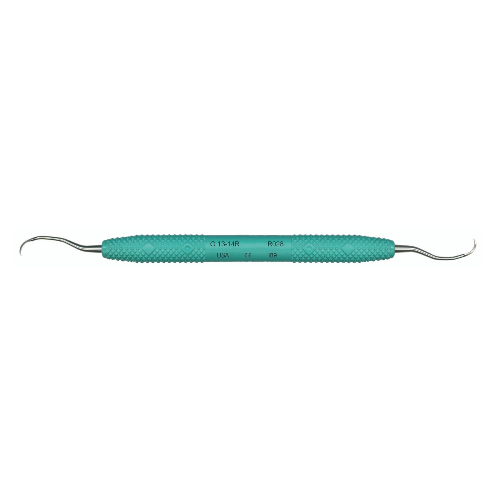 PDT Amazing Gracey 13/14 Rigid Curette, Double-Ended, Caribbean Green Resin Handle, 1/Pk, R028R thumbnail 3
