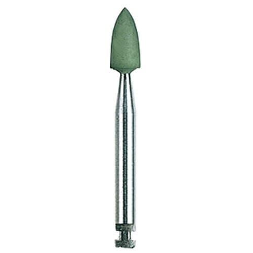 NTI Silicone Polisher, Green, Flame Shape, RA (Right Angle) Latch Shank, #060 (3.1 mm), High Shine for Alloys/Amalgam/Composites, 10/Pk, P0133-031 thumbnail 4