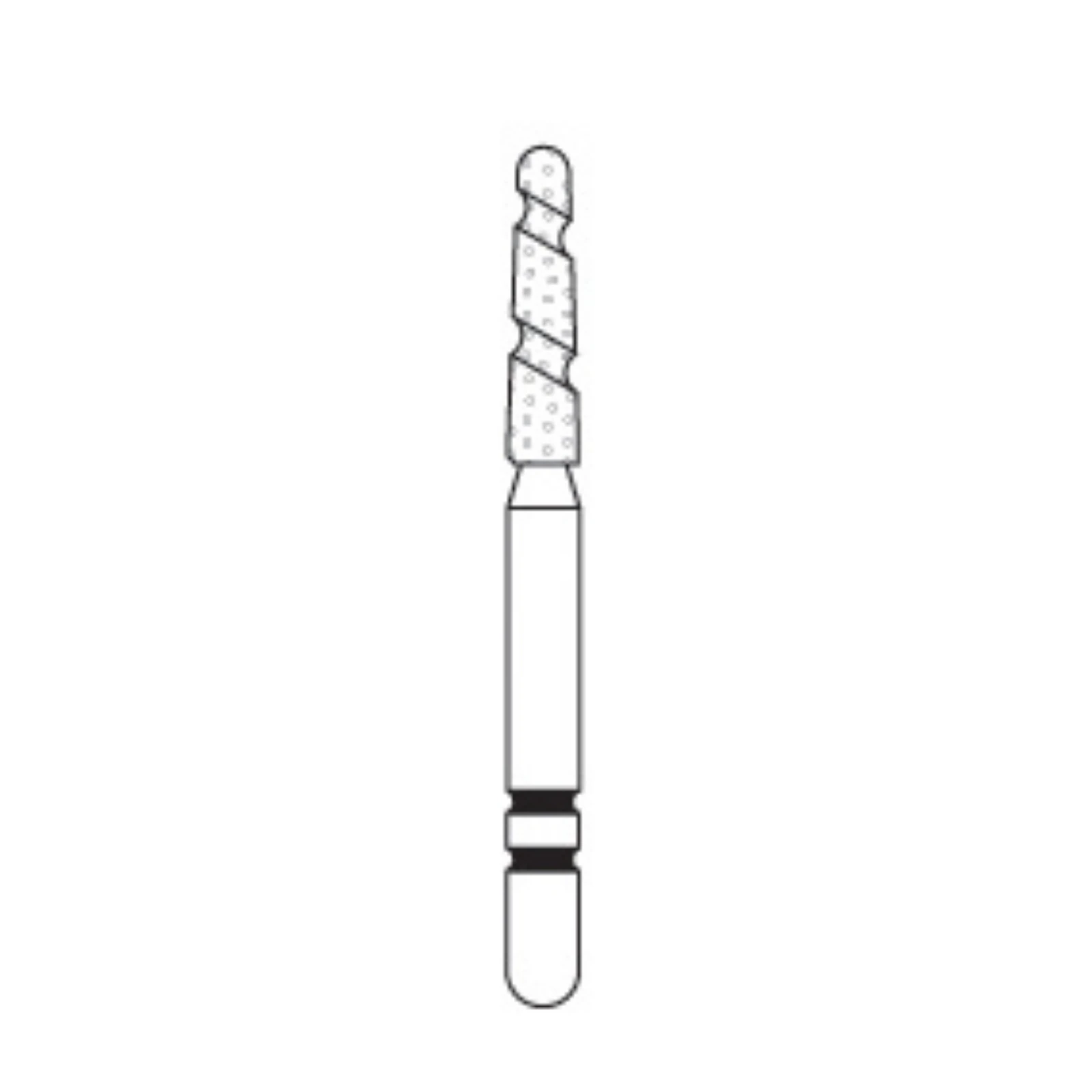 Two Striper TS2000 Diamond Bur, FG, Round End Taper, #2004.7, Coarse, 5/Pkg, 2000047 thumbnail 2