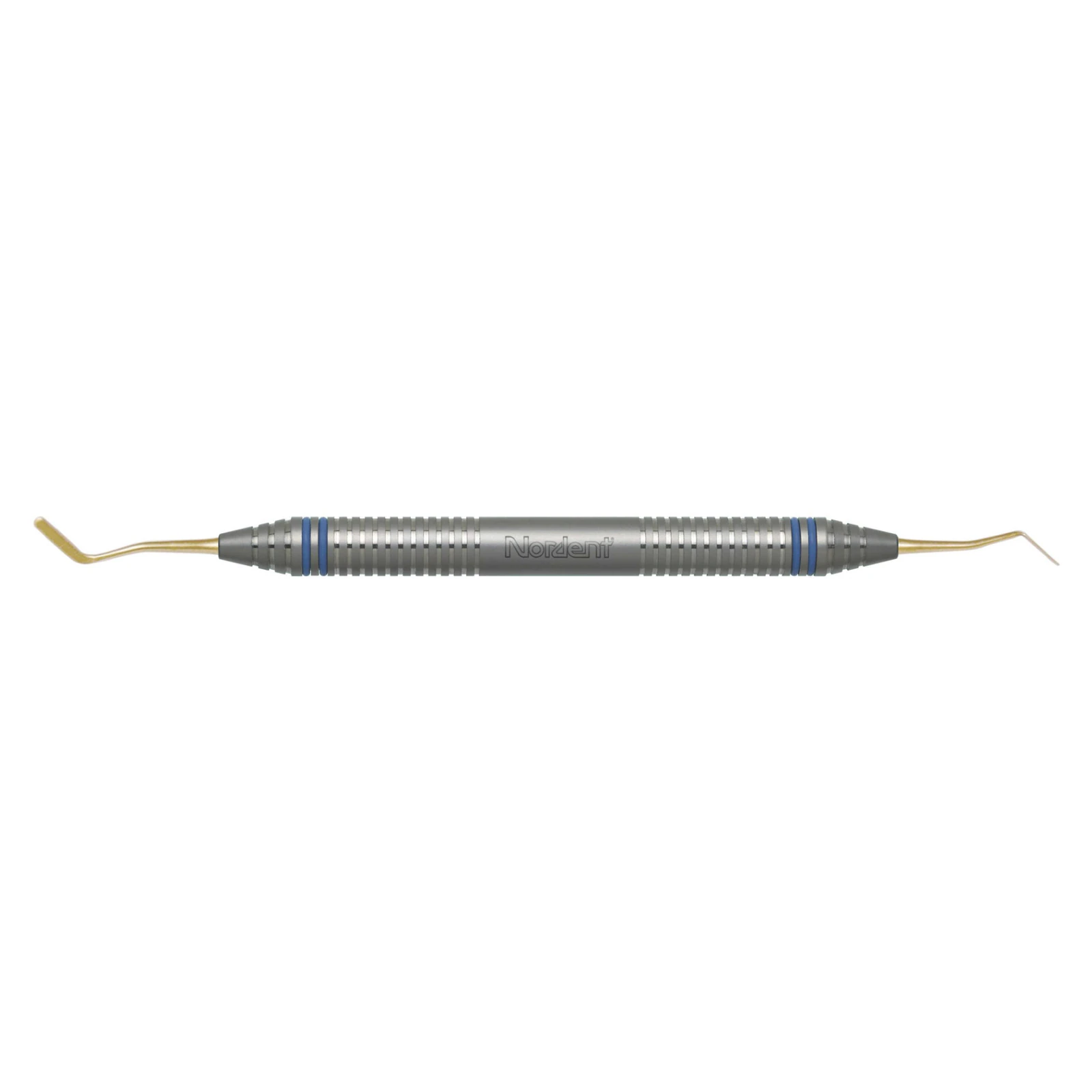 Nordent Composite Placement Instrument #39, Double Paddle, Titanium Nitride Coated, DuraLite ColorRings Handle, Stainless Steel, Double End - Composite Placement Instrument – # 39, Double Paddle, Titanium Nitride Coated, DuraLite® ColorRings™ Handle, Stainless Steel, Double End - Composite Placement Instrument – # 39, Double Paddle, Titanium Nitride Coated, DuraLite® ColorRings™ Handle, Stainless Steel, Double End - Image 1