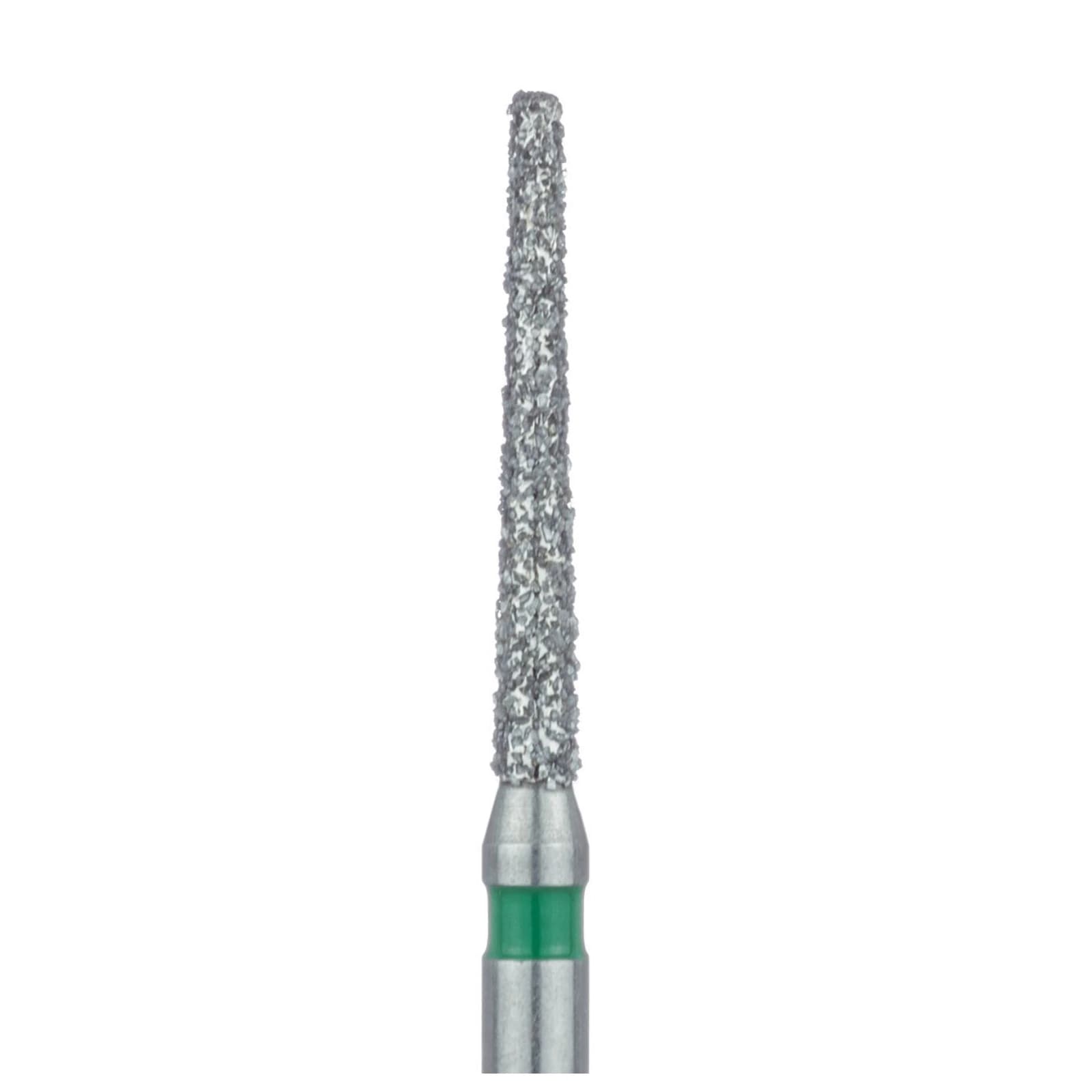 Meisinger 848G-014-FG Diamond Bur, FG, Coarse, Green, Flat End Taper, 1.4 mm Head Diameter, 10 mm Working Length, 5/Pkg thumbnail 3