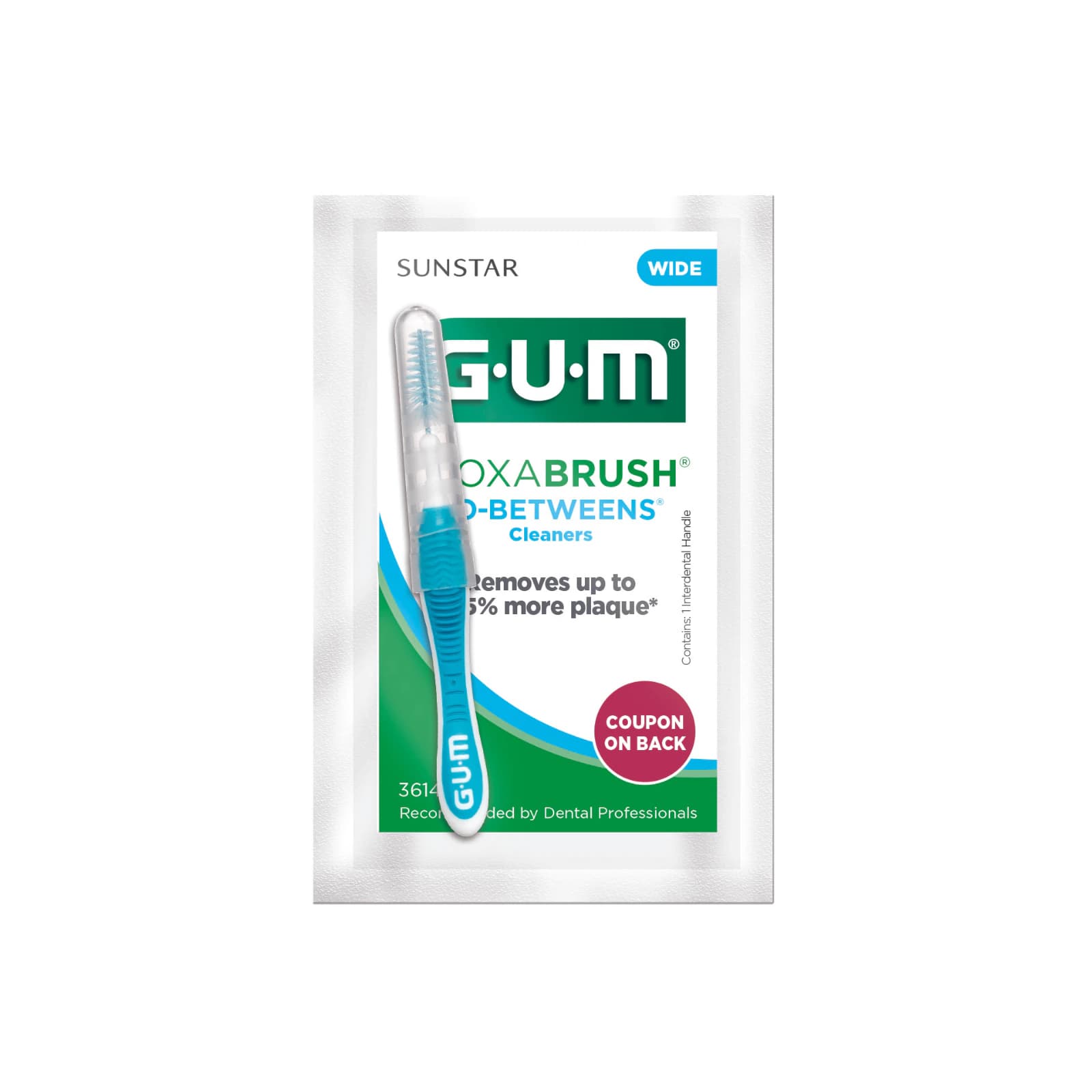 GUM Proxabrush Go-Betweens Interdental Cleaner, Wide Tapered, 36/Box, 3614A - GUM Proxabrush Go-Betweens - Image 1