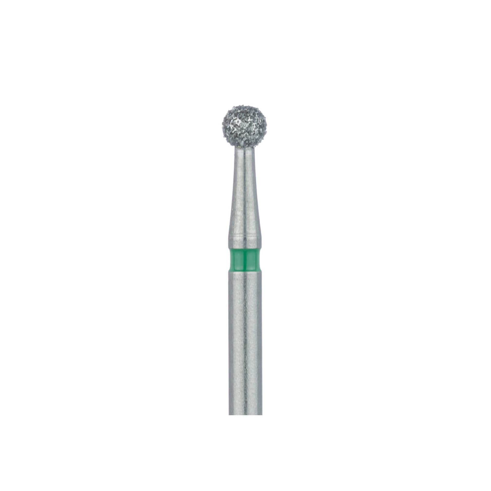 Meisinger Multi-Use Diamond Bur, Friction Grip, Round, 801G, 2.1 mm, Coarse, Green, 5/Pk, 801G-021-FG thumbnail 4