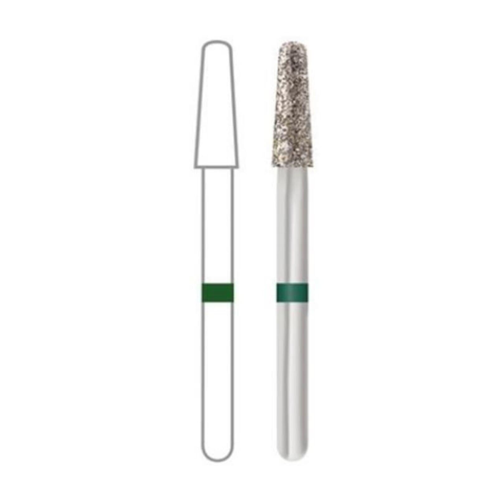 Midwest Diamond Bur FG 856-021C, Coarse Grit, Round End Taper, Friction Grip, 2.1 mm Diameter, 8.0 mm Length, 5/Pk thumbnail 2