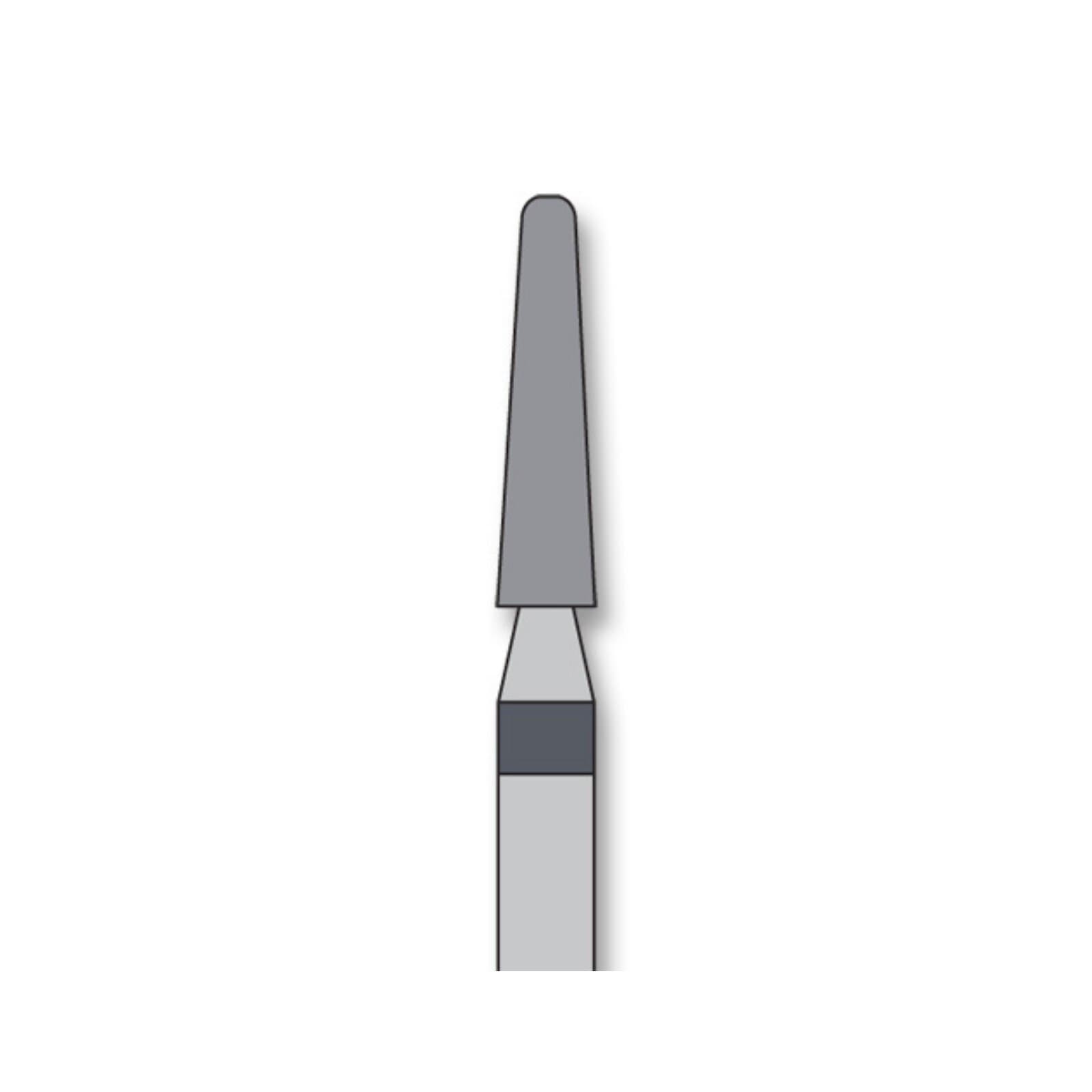 Midwest Diamond Bur FG 856-025SC, Super Coarse, Round End Taper, Friction Grip, 2.5 mm Diameter, 8.0 mm Length, 5/Pk thumbnail 2
