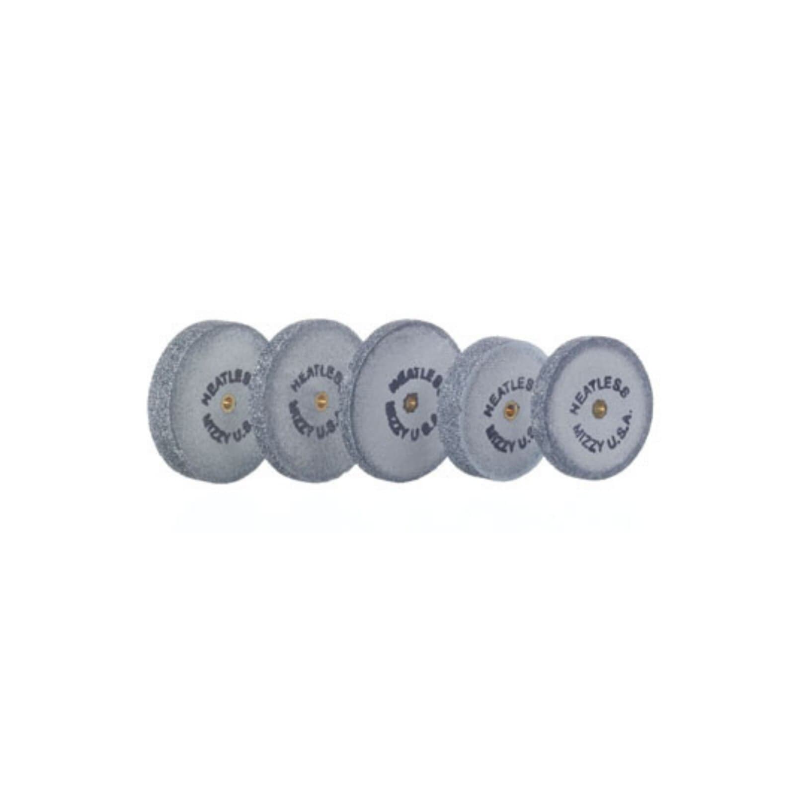 Mizzy Heatless Original Gray Grinding Wheel, Silicon Carbide, #4, 7/8" x 3/16", 50/Pkg - Mizzy Heatless Wheels - Image 1