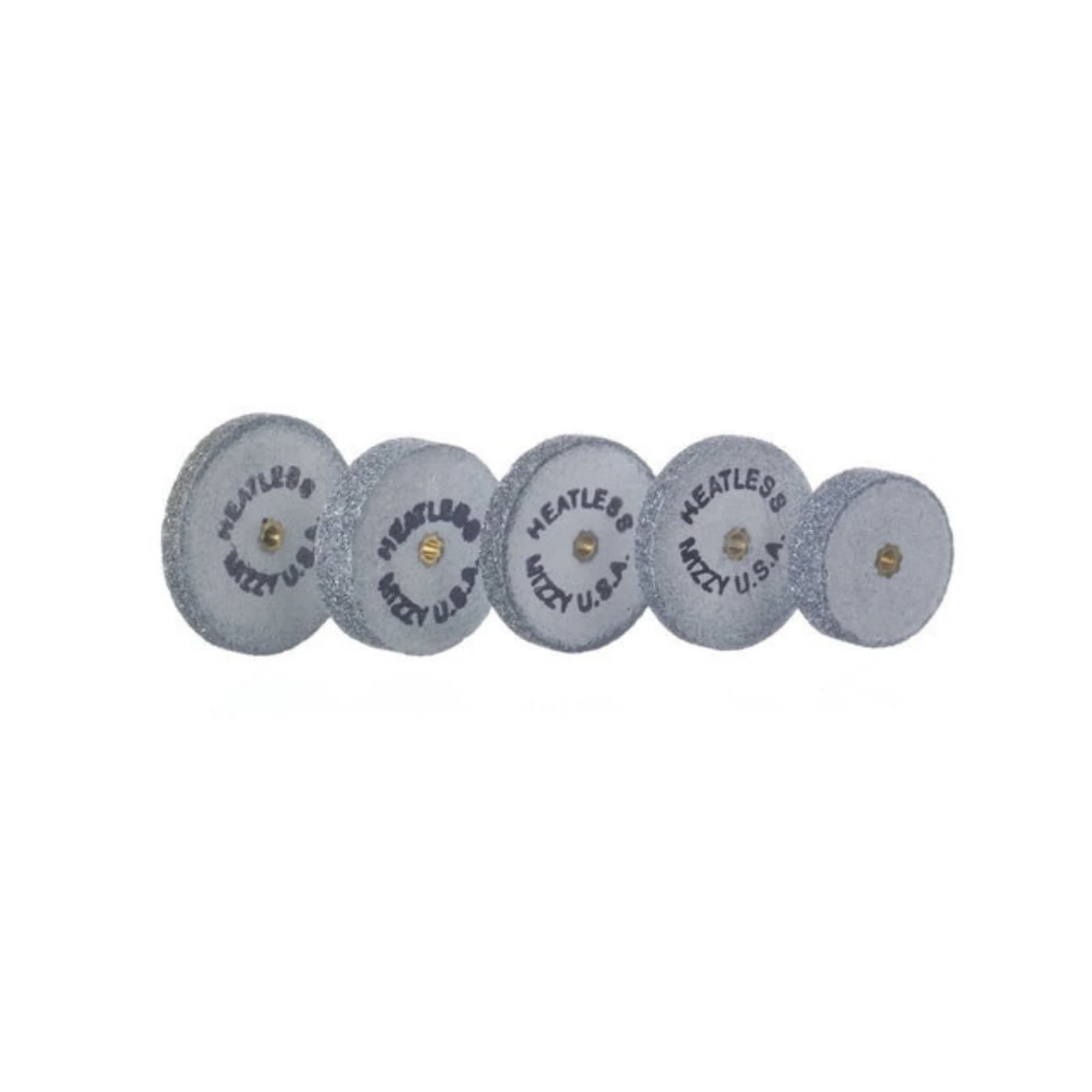 Keystone Mizzy Heatless Wheel, Size 7, 3/16" x 3/4", Regular Grit, Gray, 50/Pkg - 7 Heatless Wheel 3/16X3/4 - Image 1