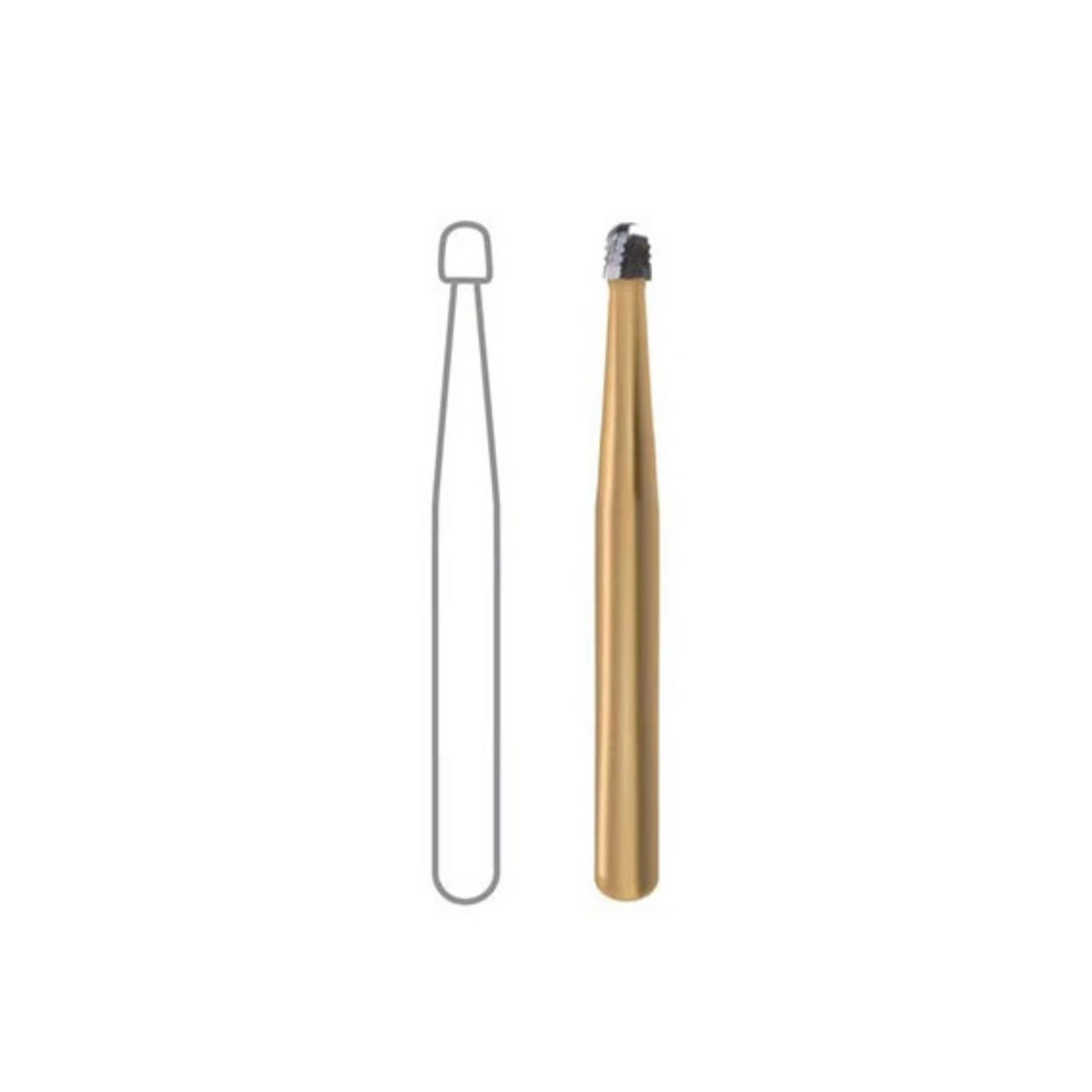 Midwest Operative Carbide Bur FG #1/4 Round, 0.5 mm Diameter, 6 Flutes, Friction Grip, 100/Bag, 386201 thumbnail 2