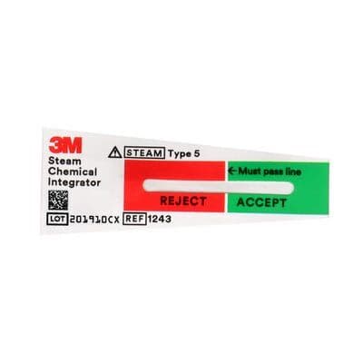 3M Comply SteriGage Steam Chemical Integrator 1243B, Type 5, 2" x 3/4", 100/Bag thumbnail 7
