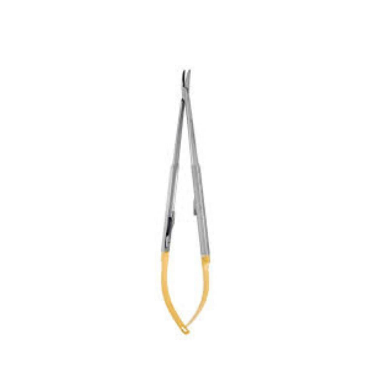 Hu-Friedy Castroviejo Perma Sharp Needle Holder, Curved, 5.5" (14 cm), Tungsten Carbide, NH5021 thumbnail 2