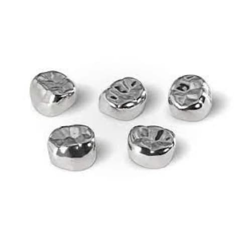 Evolve Stainless Steel Primary Molar Crown, #2 Lower Left 2nd Primary Molar, 5/Box - House Brand #2 Lower Left 2nd Primary Molar Stainless Steel Crown Forms 5/Box - Image 1