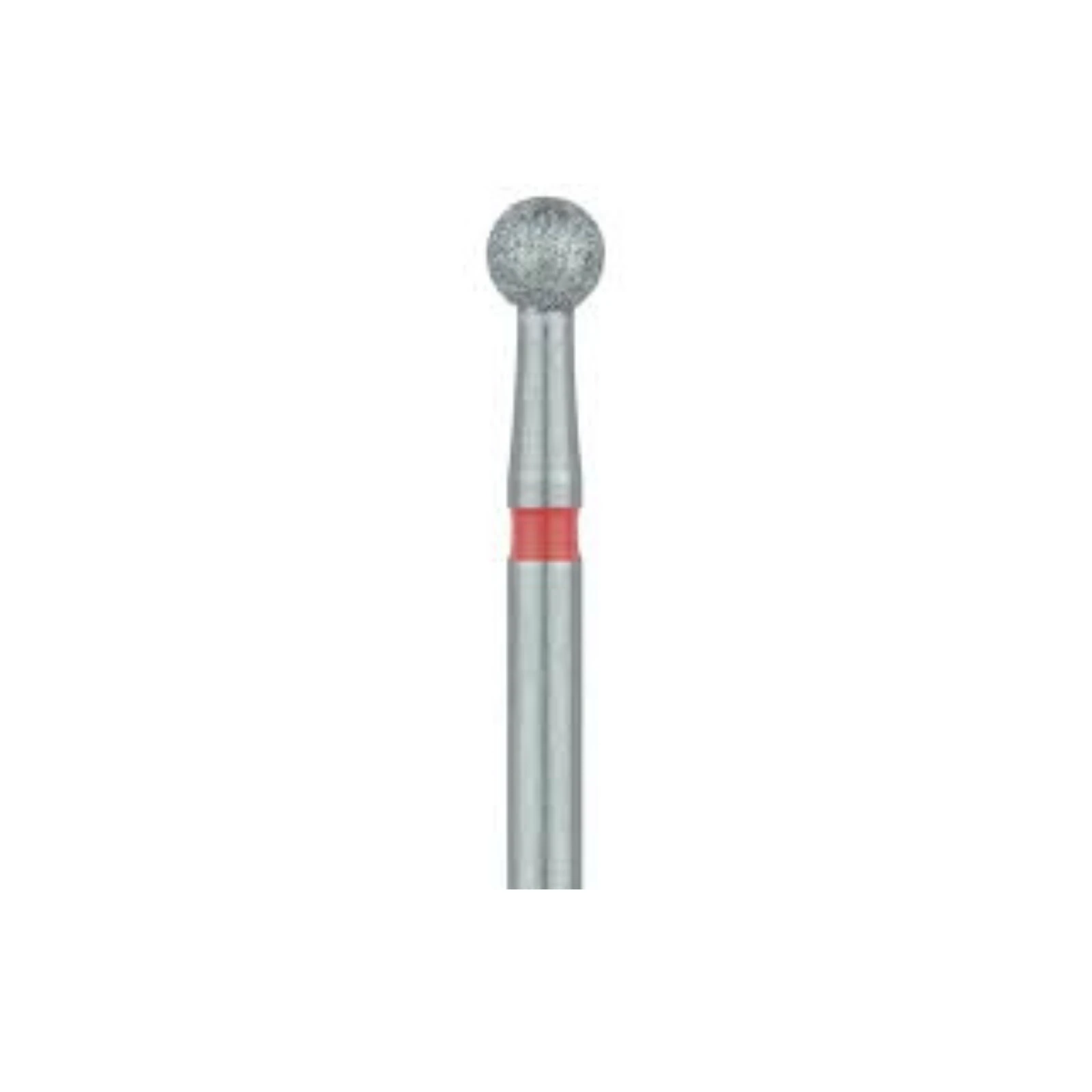 Meisinger 801F-025-FG Fine Diamond Bur, Round, Friction Grip, 2.5 mm, Red Ring, 5/Pk thumbnail 3