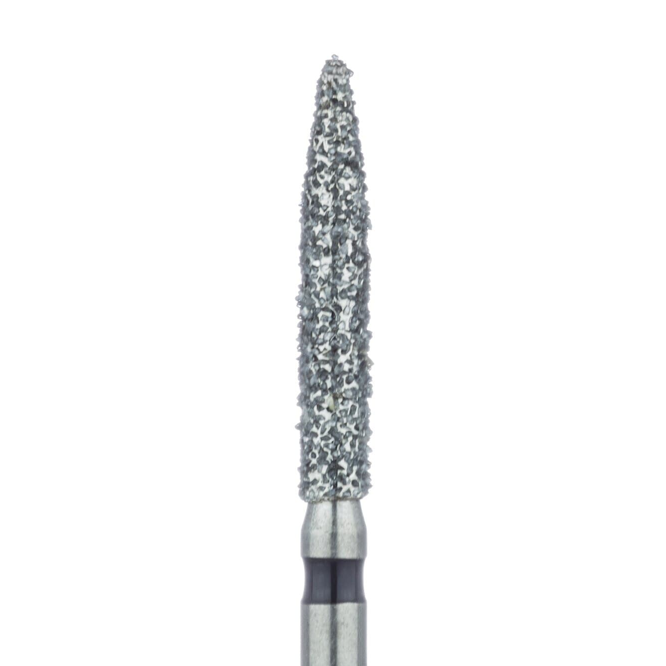 Meisinger 863H-018-FG Diamond Bur, Super Coarse, Long Flame, Friction Grip, 1.8 mm Diameter, 10 mm Head Length, 5/Pk thumbnail 3