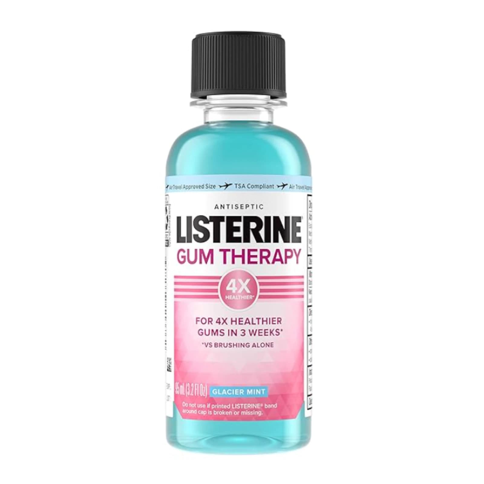 Listerine Gum Therapy Antiseptic Mouthwash, Glacier Mint, 3.2 oz (95 ml) Bottles, Case of 24, 35267 - Listerine® Gum Therapy Antiseptic Mouthwash Glacier Mint 3.2oz Bottles Case/24 - Image 1