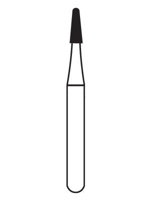 Alpen® Carbide Bur FG #701L Long Cross Cut Tapered Fissure, 1.2 mm Diameter, 10/Pkg - Alpen® Carbide Burs FG Tapered Fissure Crosscut # 701L Pkg/10 - Image 1