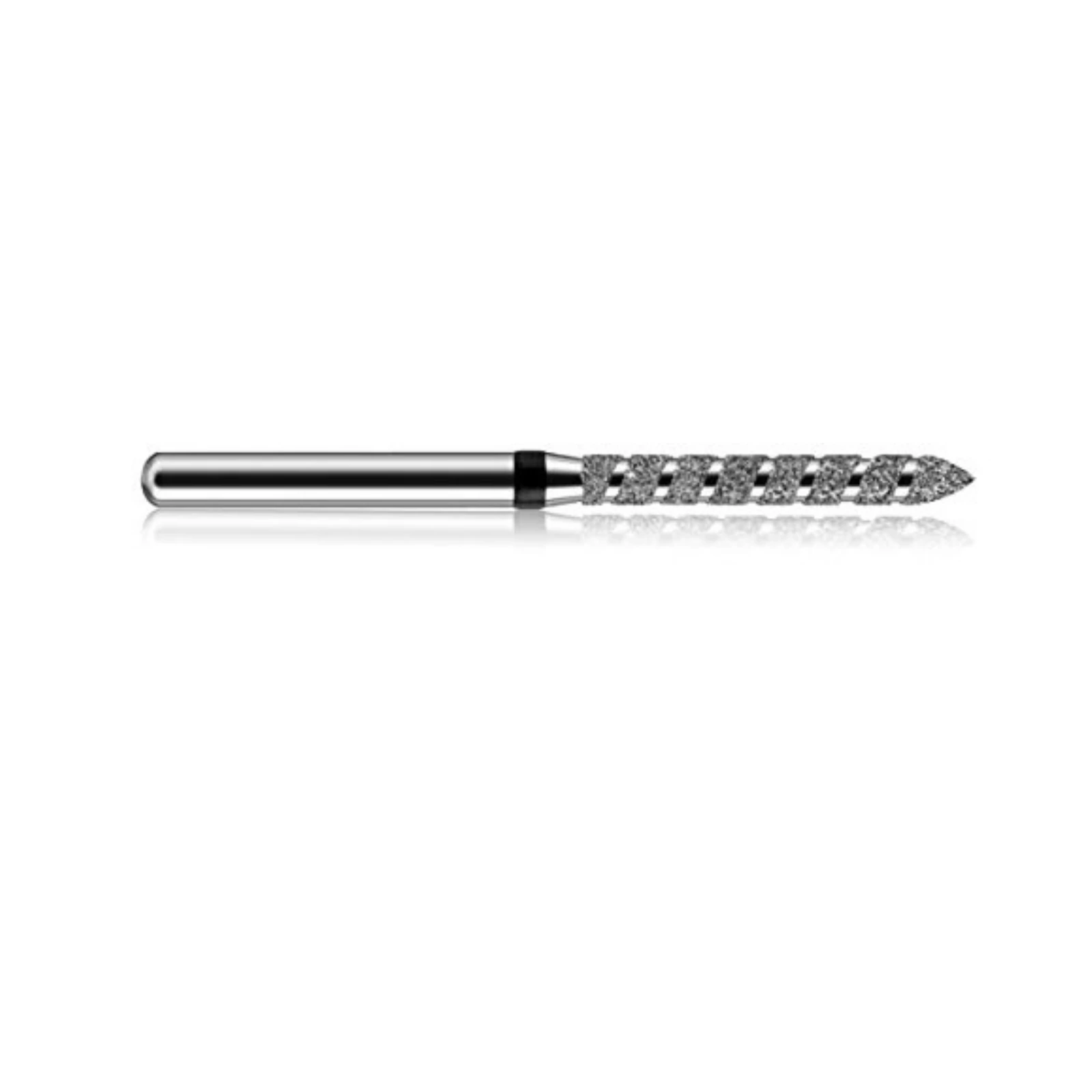 NTI Turbo Diamond Bur, FG, Super Coarse, Beveled End Cylinder, 879-T-012, 1.2 mm Diameter, 10.0 mm Length, 5/Pk thumbnail 2