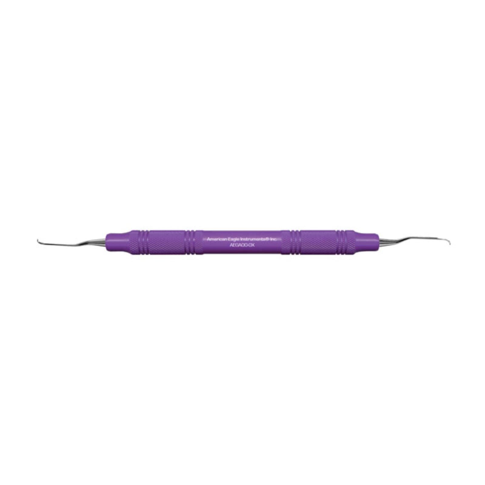 American Eagle Instruments Gracey +3 Access Curette #1/2, Double End, EagleLite Color Resin Handle, Purple, AEGA1-2X thumbnail 2