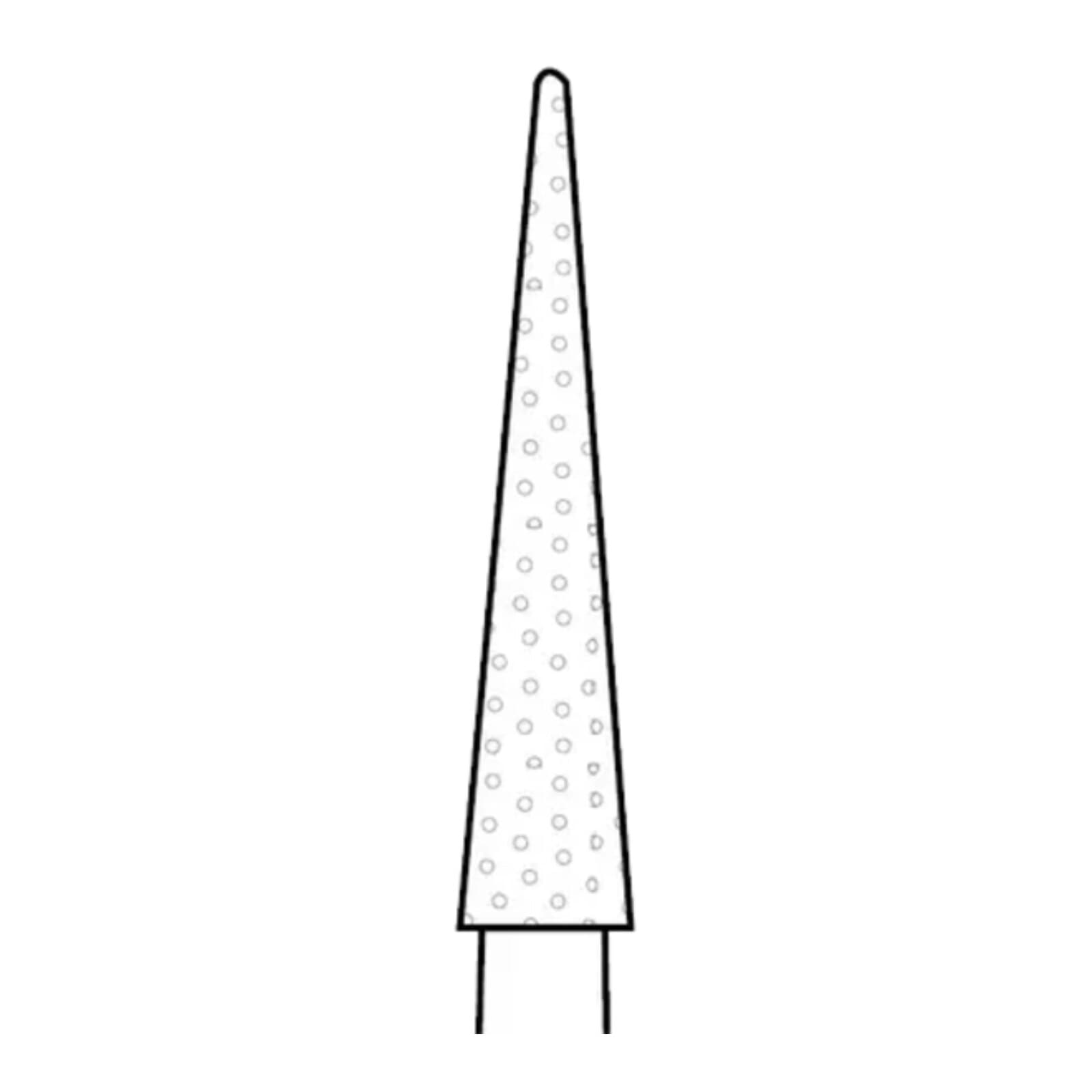 Two Striper Diamond Bur, FG, Cone, 209.10, Coarse, Green, 2.3 mm Major/0.5 mm Minor Diameter, 10 mm Length, 5/Pk, 2015037 thumbnail 7