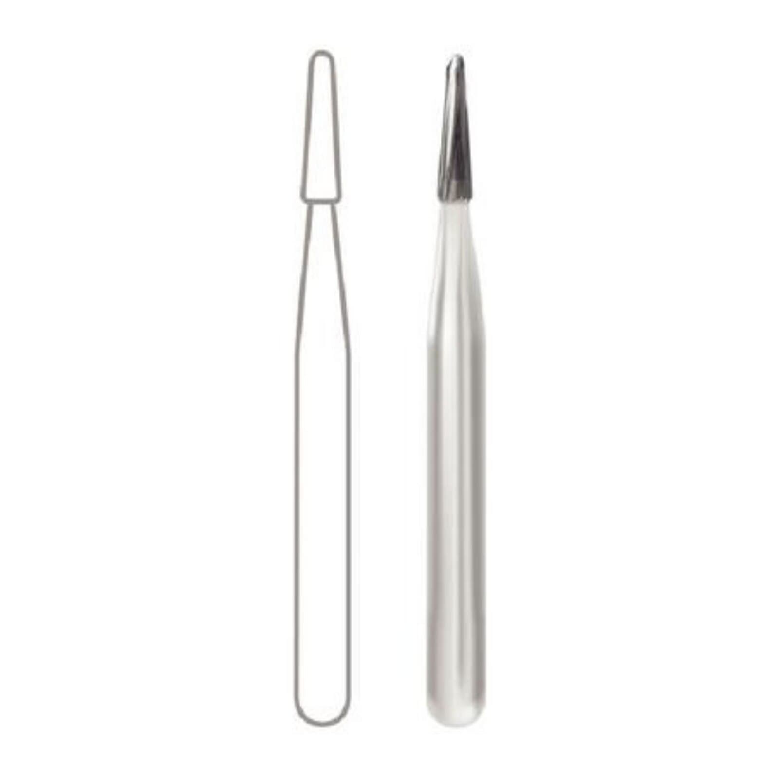 Midwest Operative Carbide Bur #1170, FG, 6 Flutes, Tapered Fissure, Dome End, 1.0 mm Diameter, 3.7 mm Length, 100/Bag, 386272 thumbnail 2