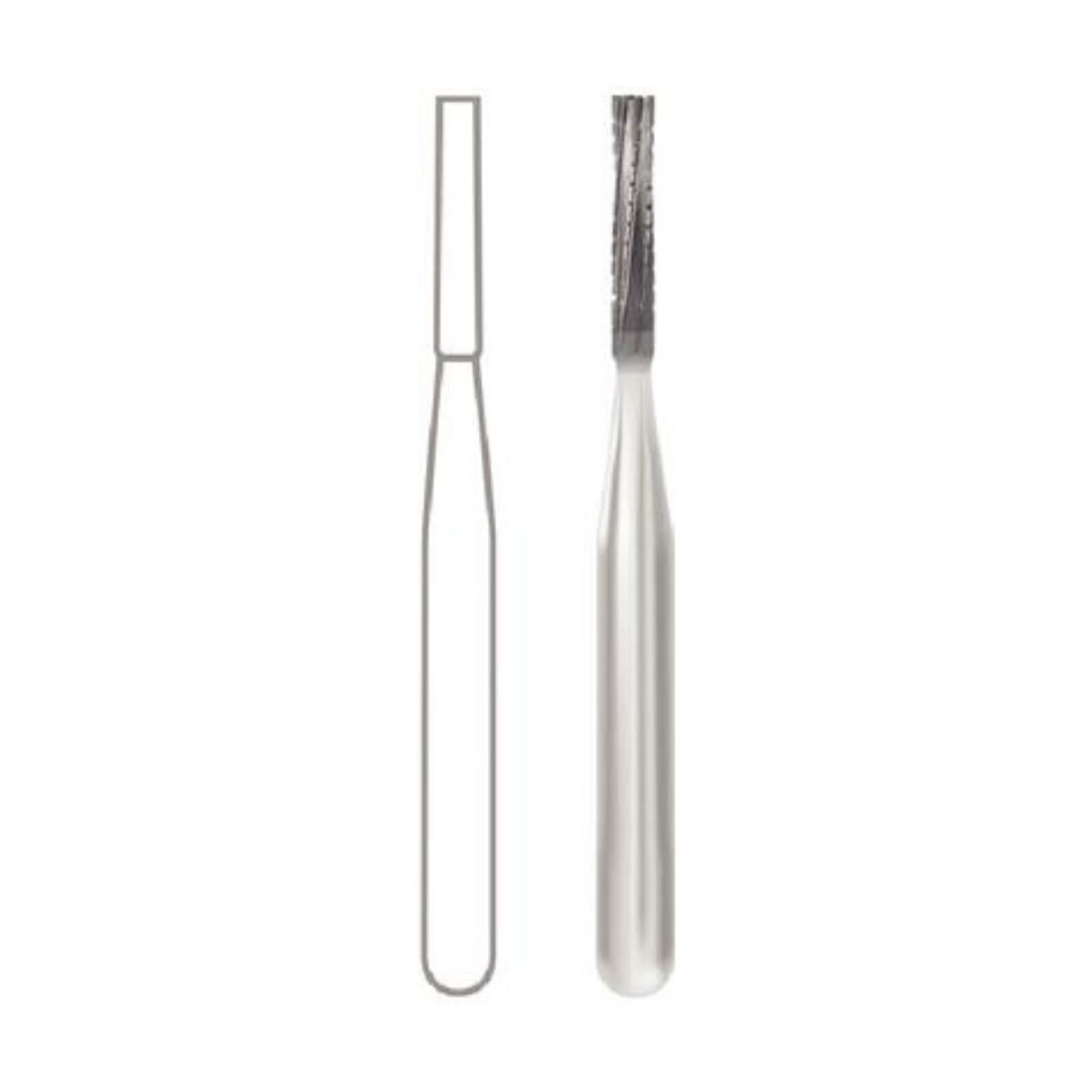 Midwest Operative Carbide Bur #556-L, FG, Straight Fissure, Flat End, Crosscut, 6 Flutes, 0.9 mm Diameter, 4.9 mm Length, 100/Bag, 386290 thumbnail 2