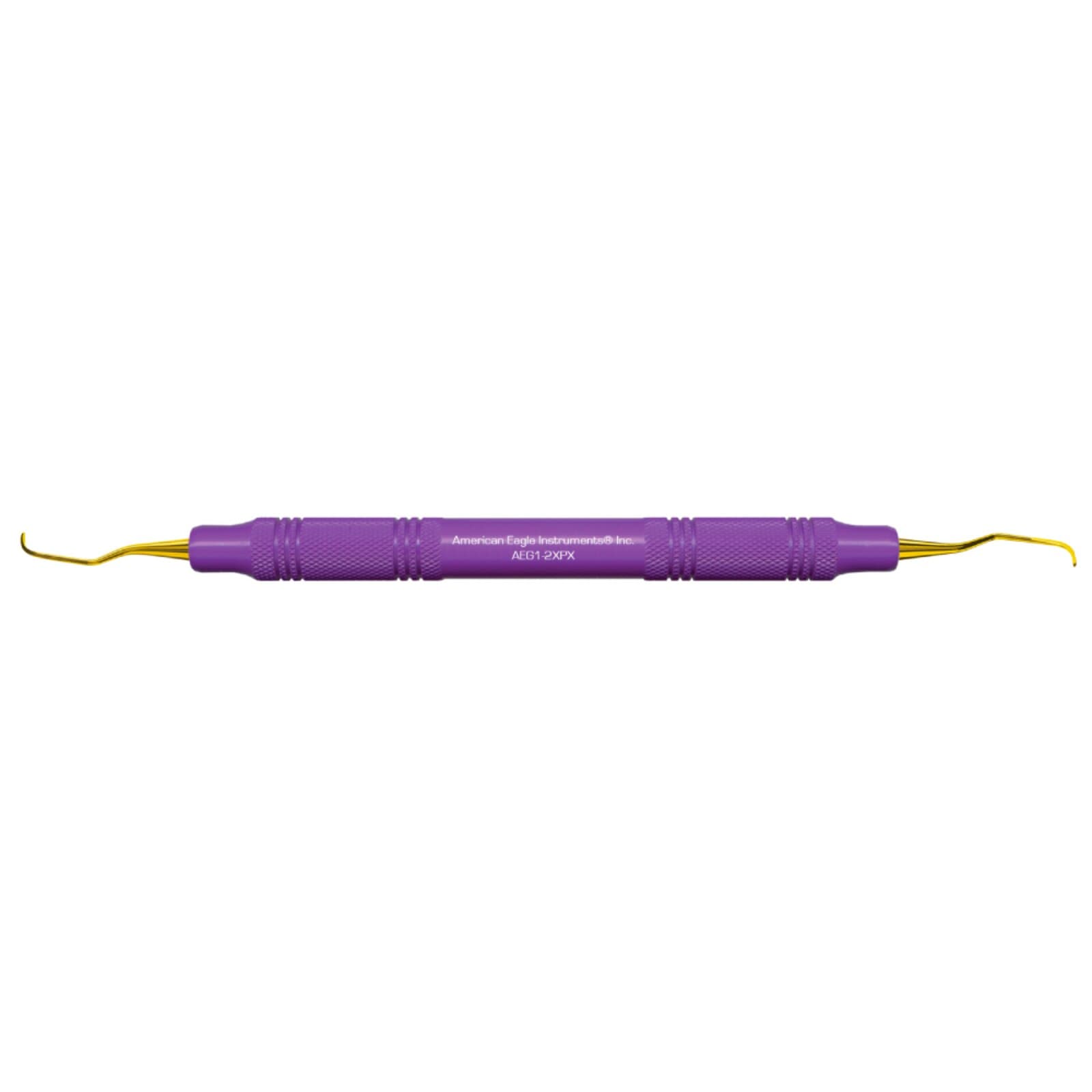 American Eagle Instruments Standard Gracey Curette, XP, #1-2, Anterior, EagleLite Resin Handle, 3/8", Purple, Double-Ended, 1/Pk, AEG1-2XPX thumbnail 3