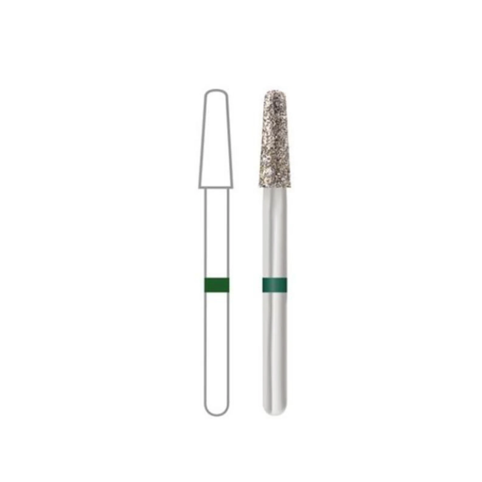 Midwest Once Sterile Diamond Burs 856-021C, Coarse, Taper Round End, Friction Grip, 25/Pk, 1856021C thumbnail 8