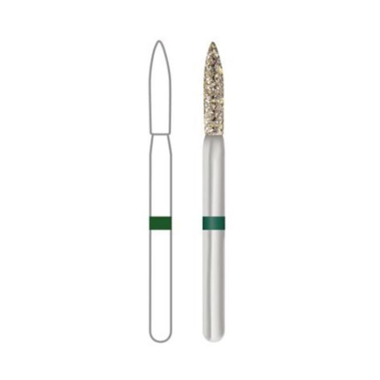 Midwest Once Single Use Diamond Bur – FG, Coarse, Flame, #862, 1.4 mm Diameter, 8.0 mm Length, 25/Pkg, 1862014C thumbnail 8