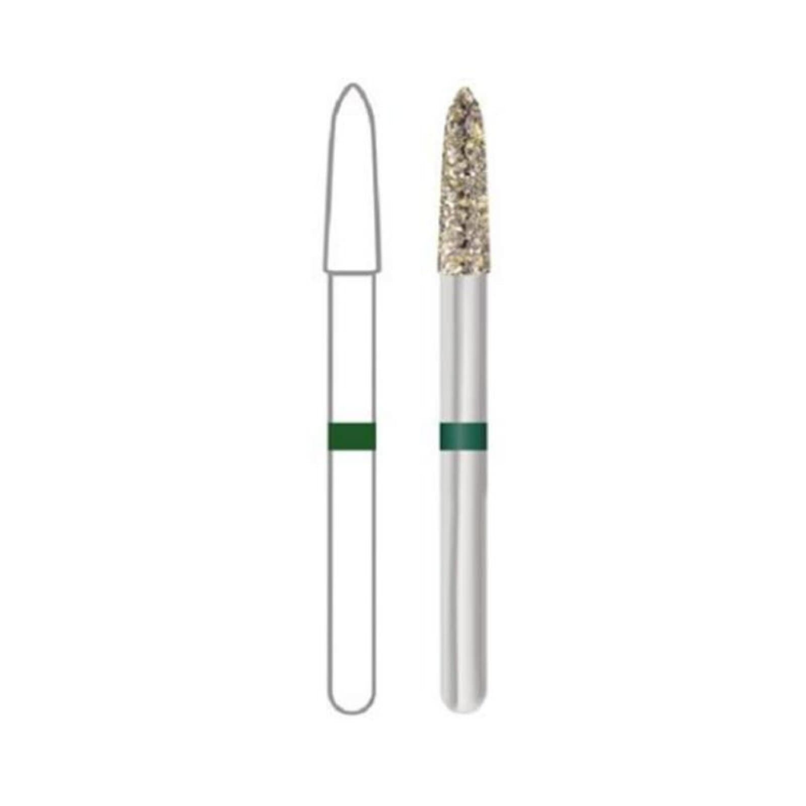 Midwest ONCE Sterile Single-Use Diamond Bur 878K-016C, Coarse, Taper Modified Bevel, Friction Grip, 1.6 mm Diameter, 8.0 mm Length, 25/Pk, 1878K016C thumbnail 8