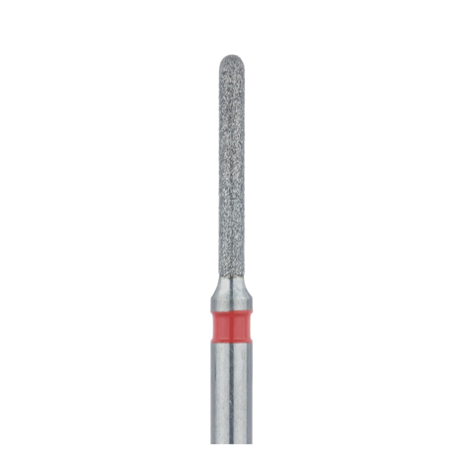 Meisinger Multi-Use Diamond Bur, Friction Grip, Round-End Cylinder, 881F, 1.0 mm, Fine, Red, 5/Pk, 881F-010-FG thumbnail 4