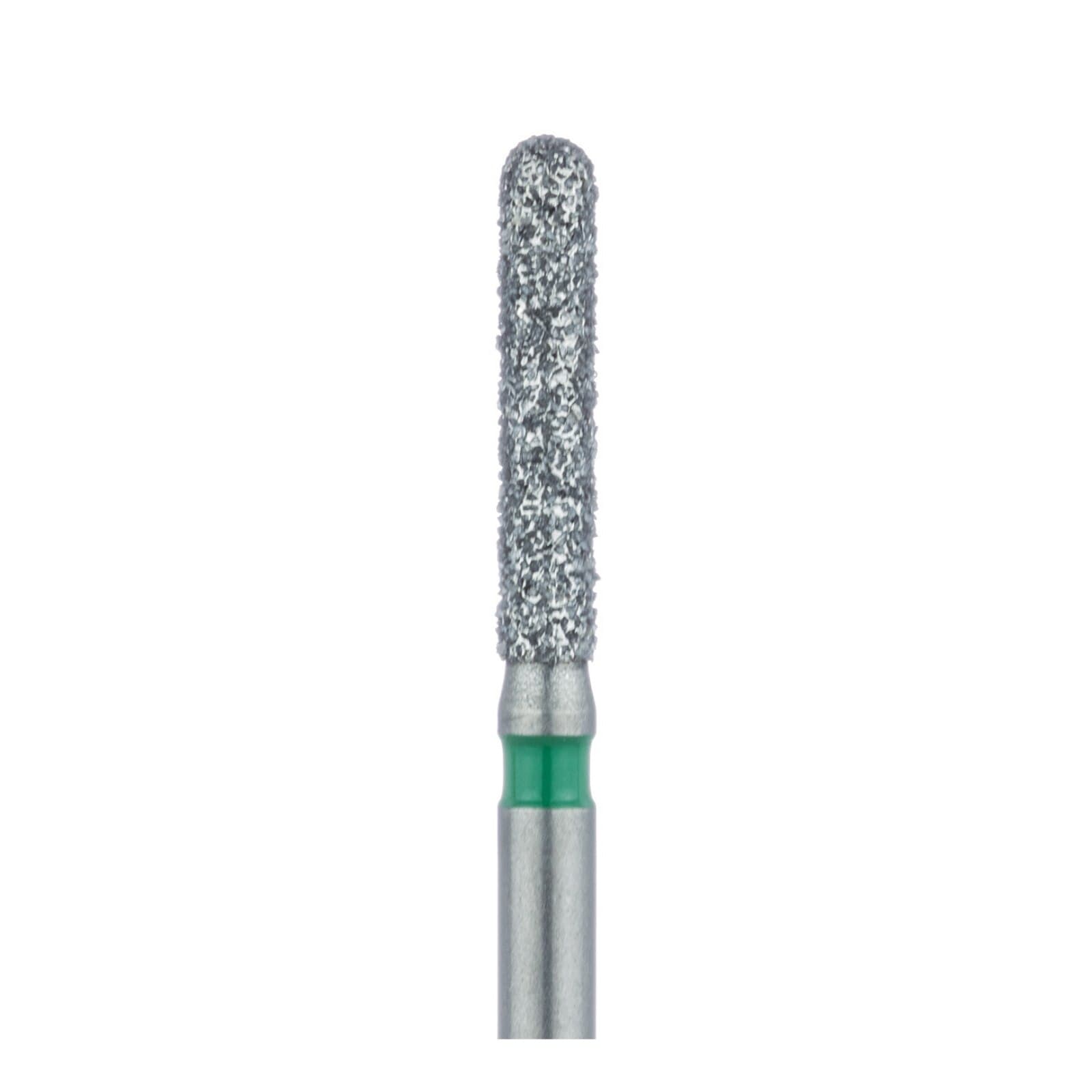Meisinger 881G-016-FG Coarse Diamond Bur, Round End Cylinder, Friction Grip, 1.6 mm Diameter, 8 mm Working Length, Green Ring, 5/Pack thumbnail 3