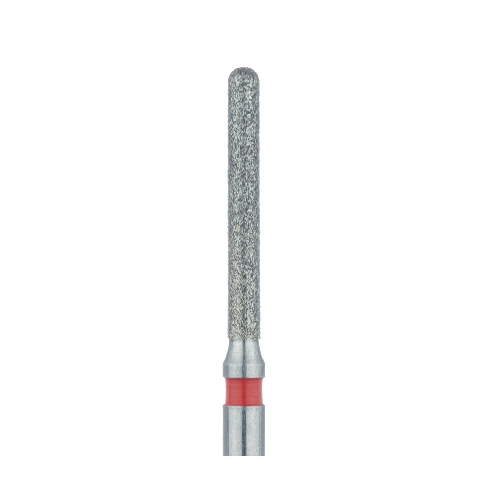 Meisinger 882F-012-FG Fine Diamond Bur, Round End Cylinder, Friction Grip, 1.2 mm Head Diameter, 10 mm Working Length, Red Ring, Pack of 5 thumbnail 3