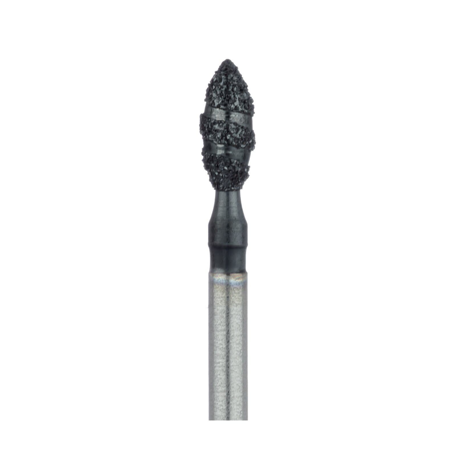 Meisinger Black Cobra Diamond Bur, FG, Super Coarse, Pointed Football, 2.3mm, B830-023, 5/Pack thumbnail 3