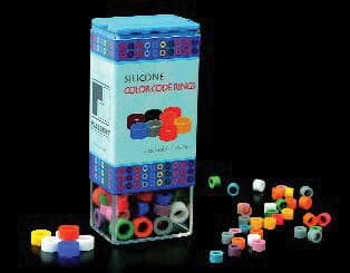 Silicone Code Rings, Assorted Colors, 80/Bx - Code Rings Assorted 80/Bx - Image 1