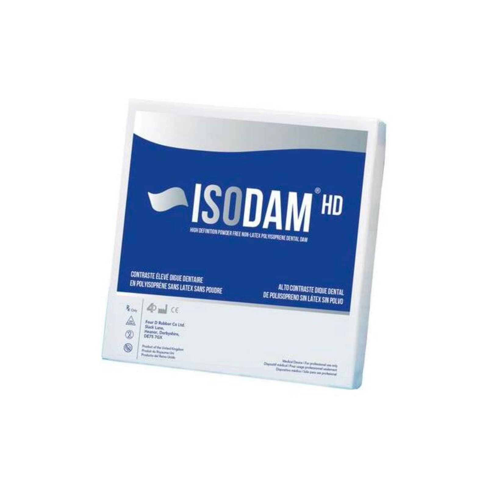 Isodam HD Non-Latex Polyisoprene Dental Dam, 6" x 6", Heavy Gauge, Royal Blue, 15/Box, ISOHDB02300615 thumbnail 5