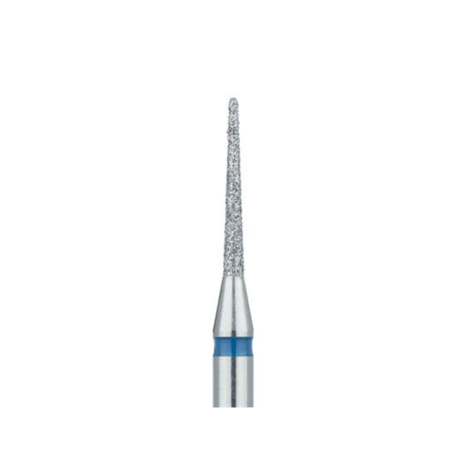 Meisinger 852-012-HP Medium Grit Round End Tapered Diamond Bur, Blue Ring, 1.2 mm Head, 10 mm Working Length, Handpiece Shank, Pack of 5 thumbnail 3