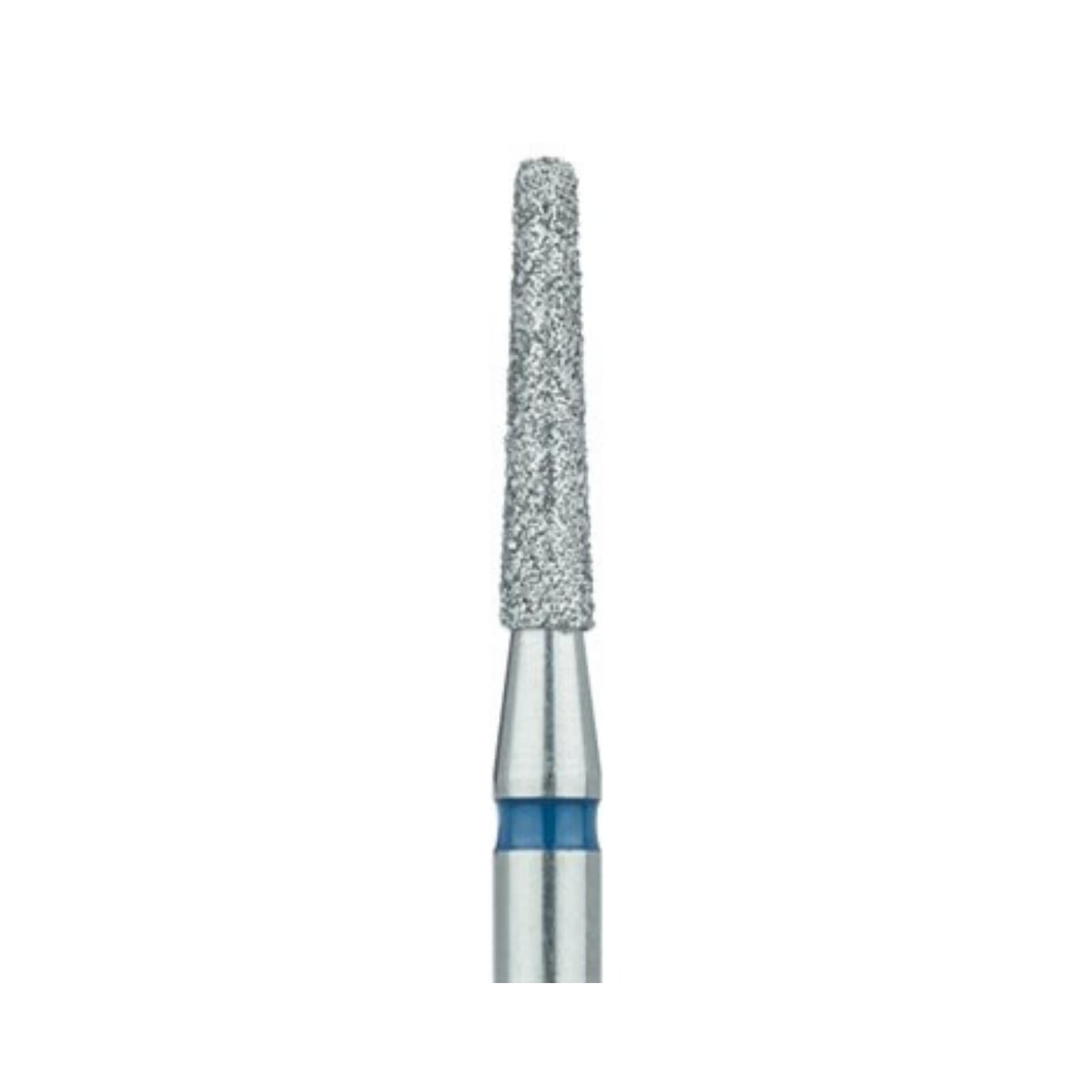Meisinger 852-021-HP Multi-Use Diamond Bur, Round End Tapered (Chamfer), Medium Grit, 2.1 mm Diameter, 10 mm Working Length, HP Shank, 5/Pack thumbnail 3