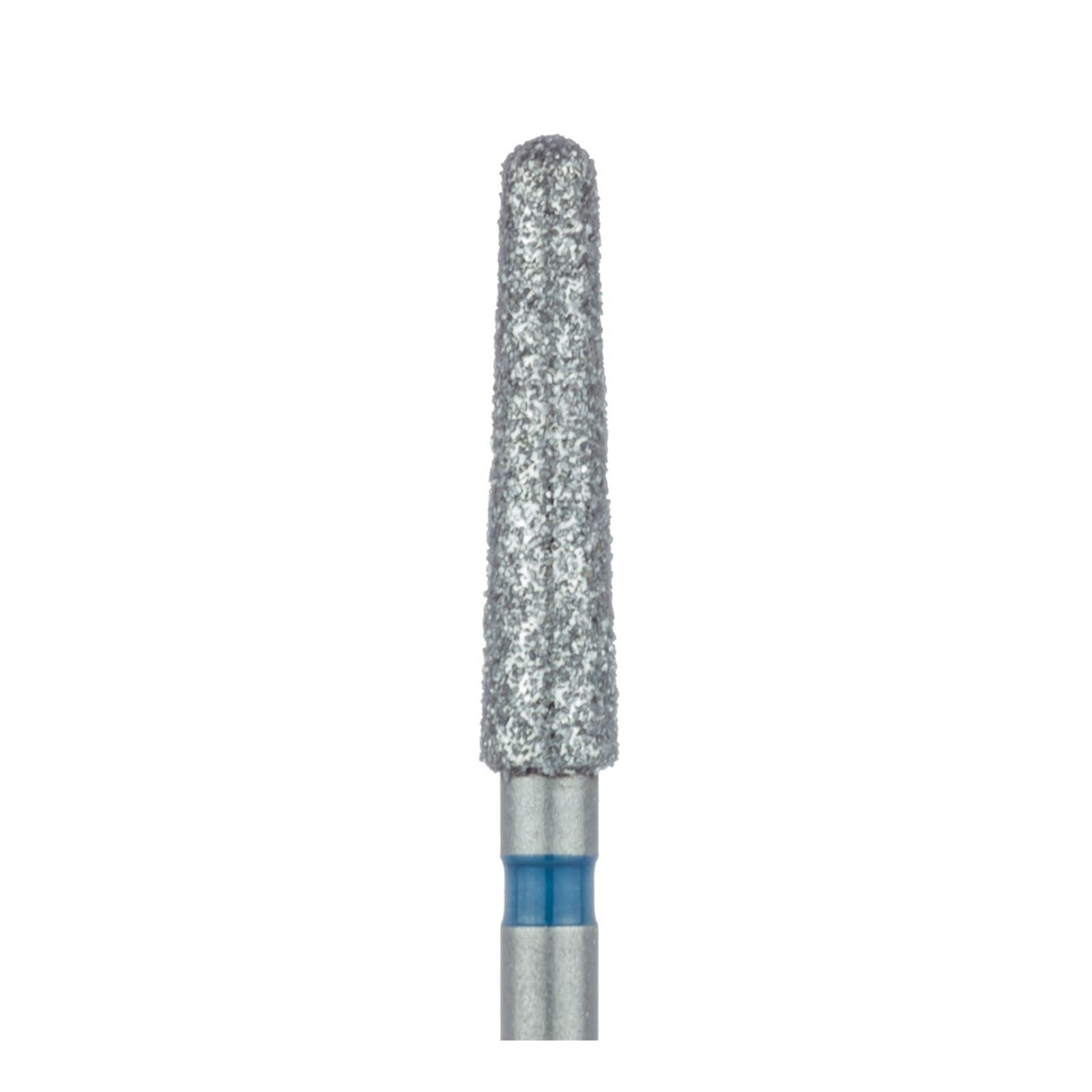 Meisinger 852-023-FG Diamond Bur, Medium Grit, Round End Taper (Chamfer), Friction Grip, 2.3 mm Head Diameter, 10 mm Head Length, Blue Ring, 5/Pkg thumbnail 3