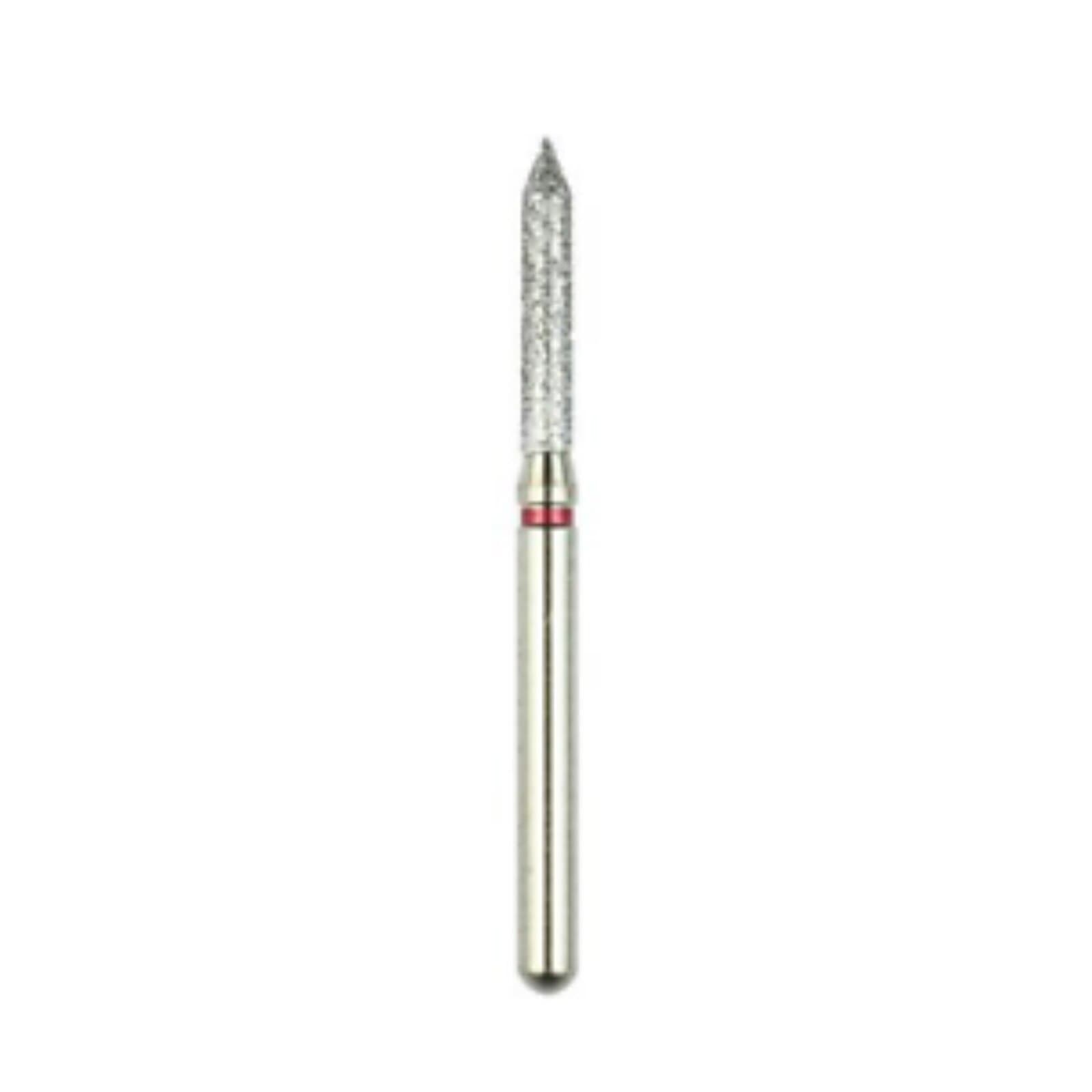 Shofu Robot Diamond Point, FG, Round End Cylinder, #130-014, 1.4 mm Diameter, 8.0 mm Length, Fine Grit, Red Ring, 846F-1 thumbnail 2