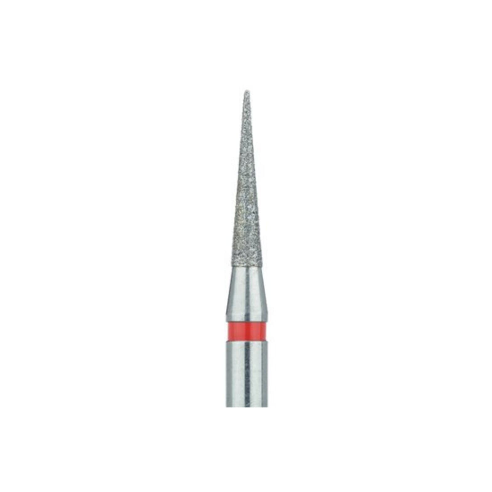 Meisinger 859F-018-HP Fine Diamond Bur, Long Needle, HP Handpiece, 1.8 mm Diameter, 10 mm Working Length, Red Ring, 5/Pack thumbnail 3