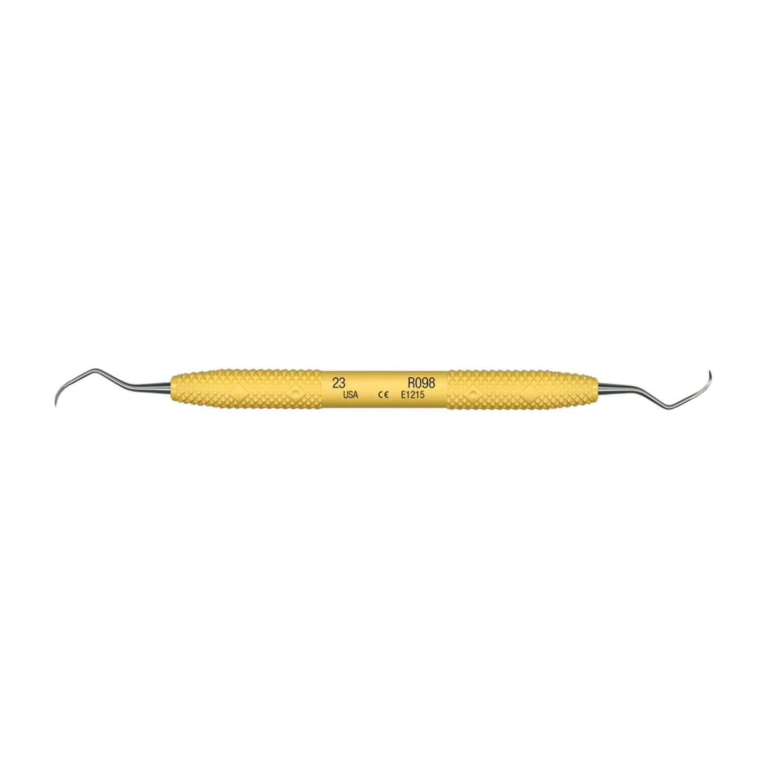 PDT Cruise #23 (Pointed Toe) Universal Curette, Yellow Resin Handle, Double End, R098 thumbnail 7
