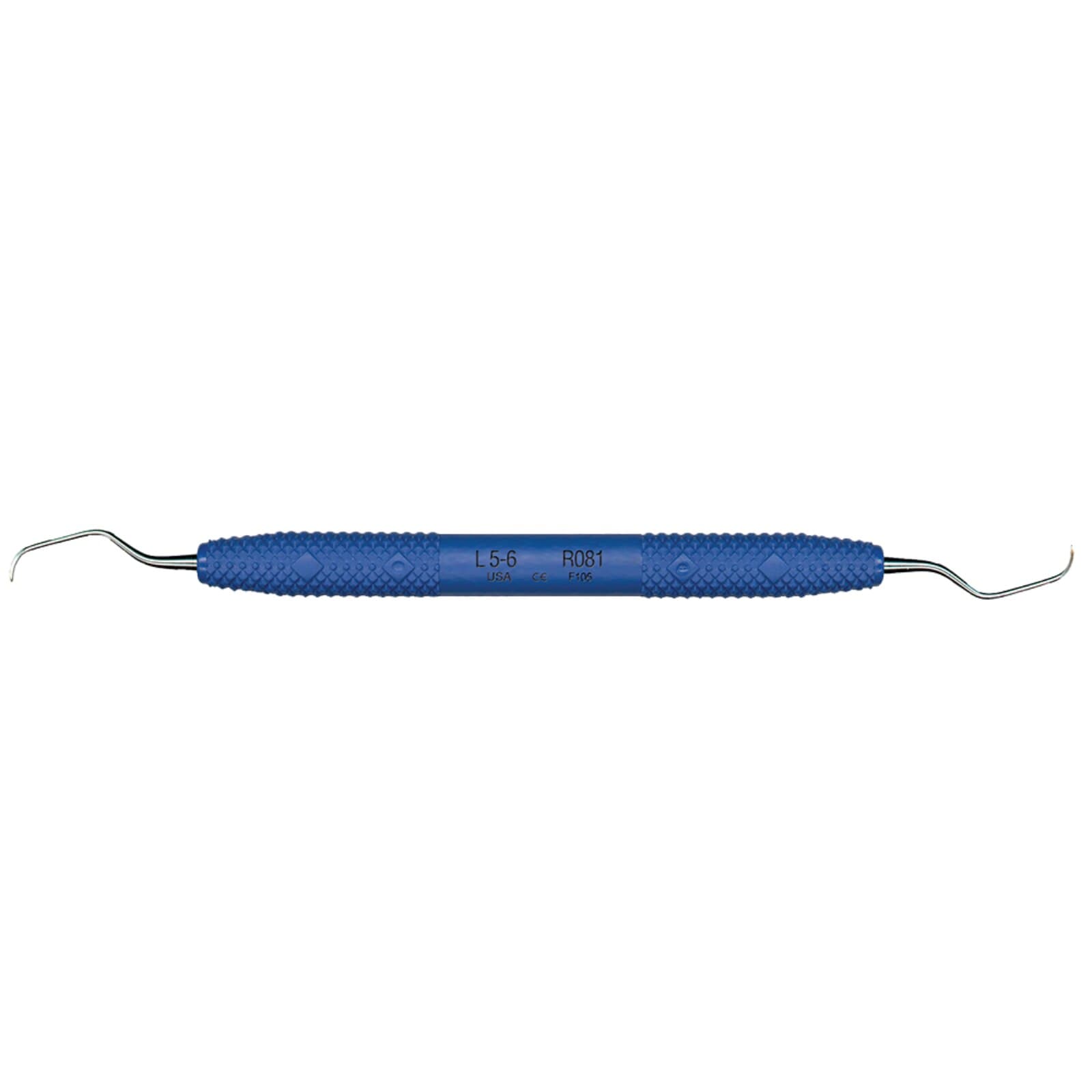 PDT Cruise Universal Curette, Langer 5/6, Double-End, Nautical Blue Resin Handle, R081 thumbnail 3