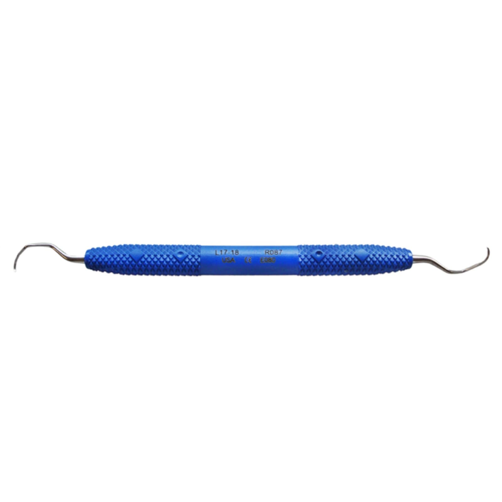 PDT Cruise Langer 17/18 Universal Curette, Double-Ended, Blue Resin Handle, R087 thumbnail 2