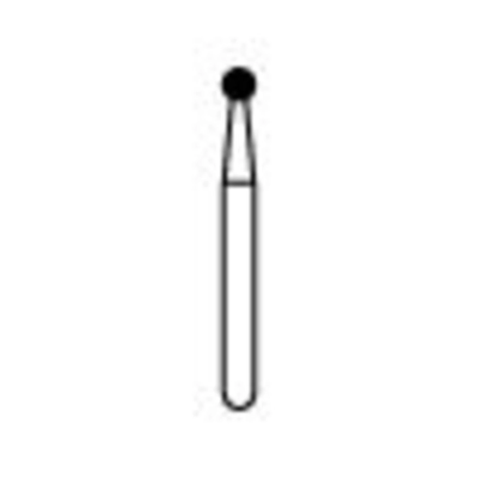 NTI Diamond Bur, FG, Round, #F801, 1.6 mm, Fine Grit, Red Ring, 5/Pk, F801-016 thumbnail 3