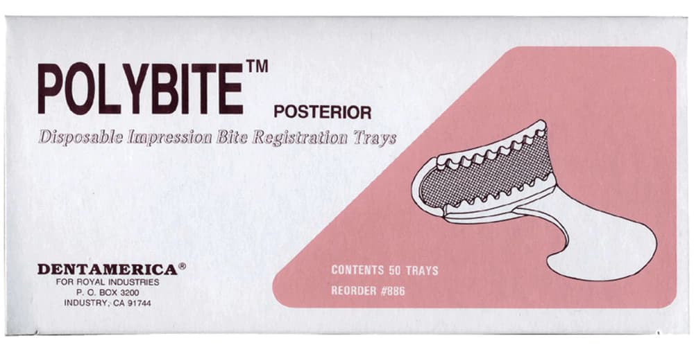 Dentamerica Polybite Disposable Quadrant Impression Tray, 3-in-1, 35/Box, #887 thumbnail 12