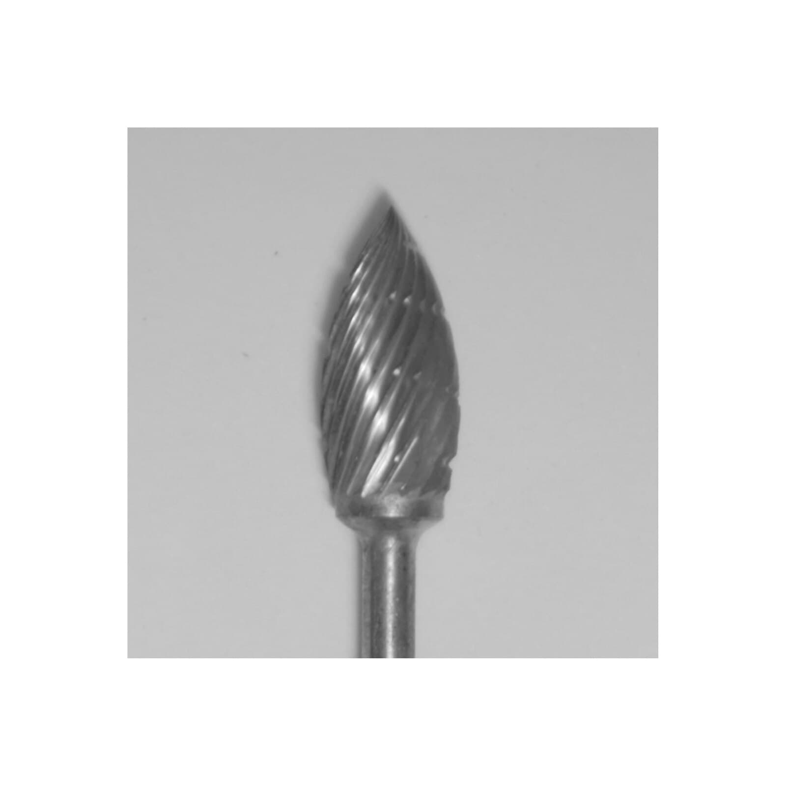 Buffalo Dental #81A/61A Coarse Diamond Cut Flame Tungsten Carbide Bur, HP (Handpiece), 3/32" Shank, Single Bur thumbnail 2
