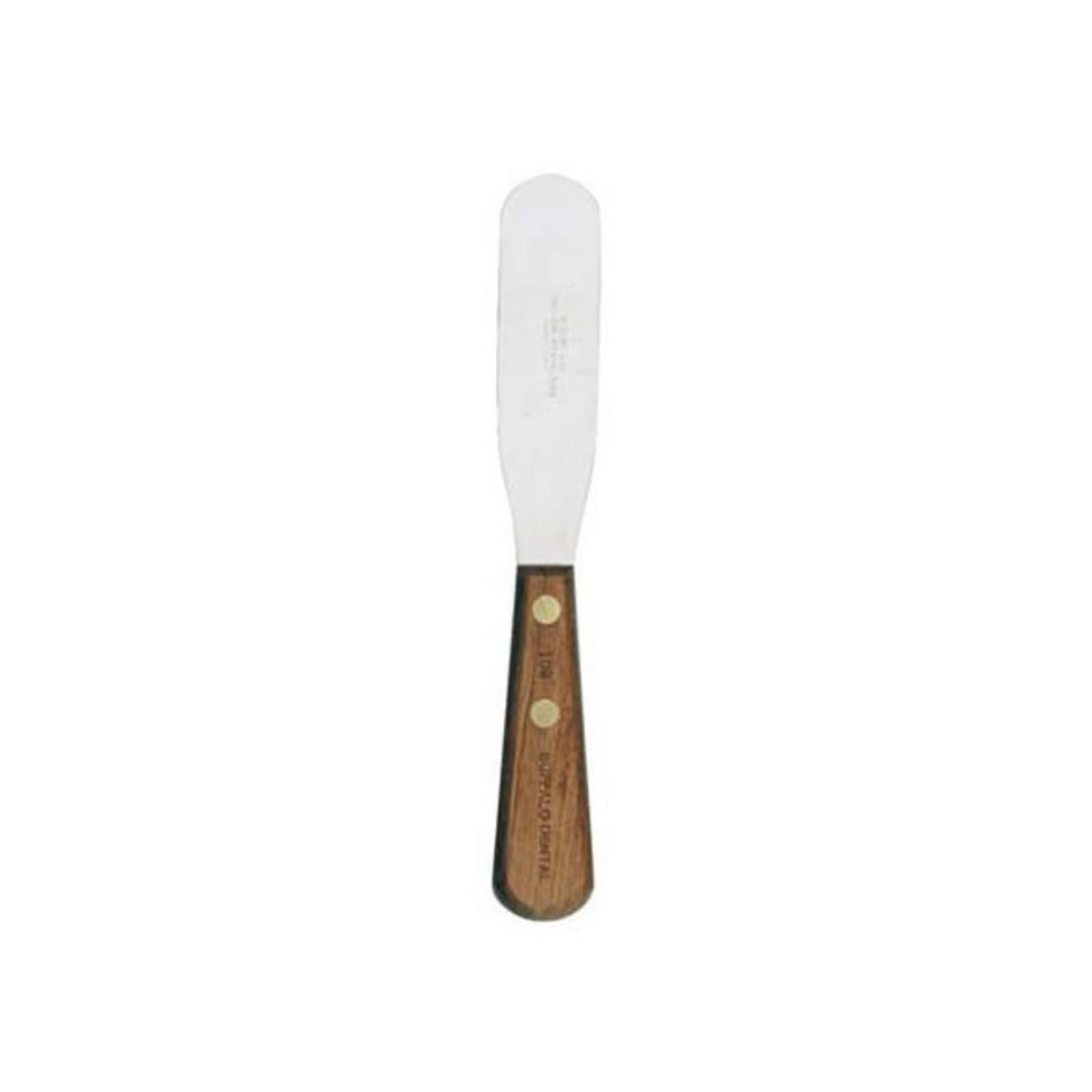 Buffalo Dental Plaster Spatula #10R, 4.25" Extra-Stiff Stainless Steel Blade, Rosewood Handle, 79410 thumbnail 2