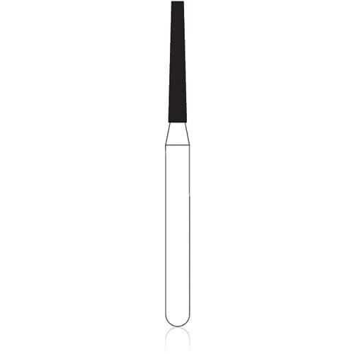 NTI Diamond Bur, FG, Super Coarse, Beveled Cylinder, 1.2 mm Diameter, 10.0 mm Length, #886-012, 5/Pack thumbnail 2